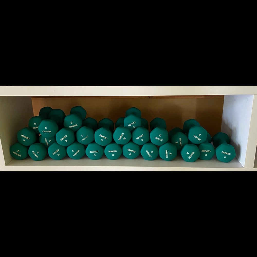 Hand held neoprene weight sets